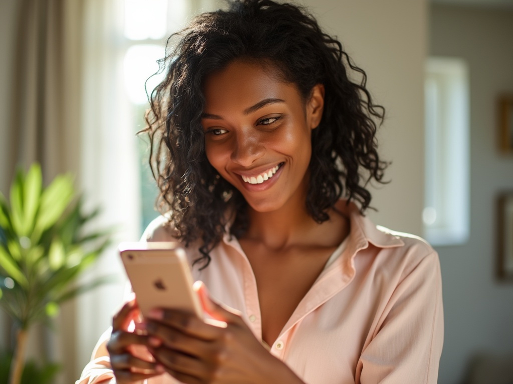 Woman feeling empowered with My Glow Up AI